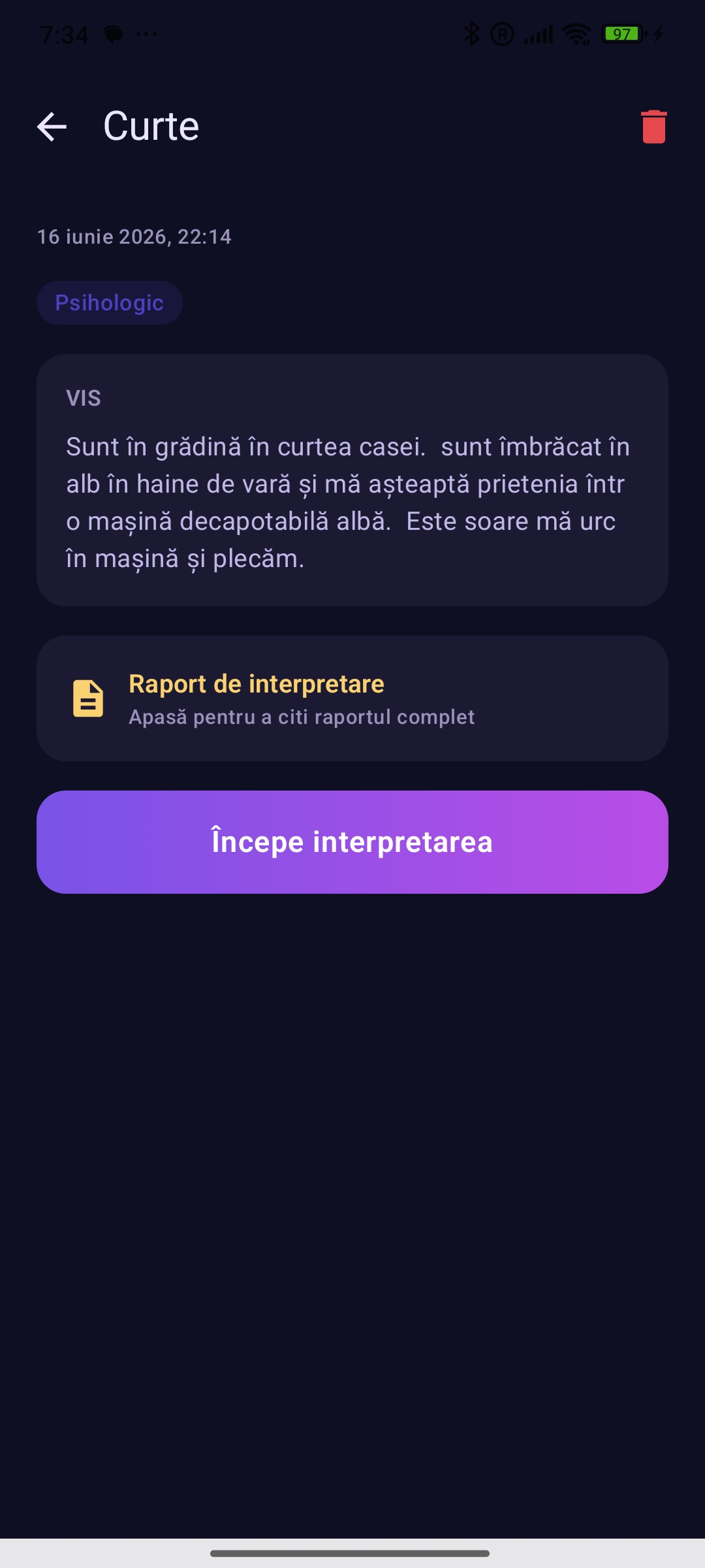 Detaliul unui vis salvat, gata de interpretare